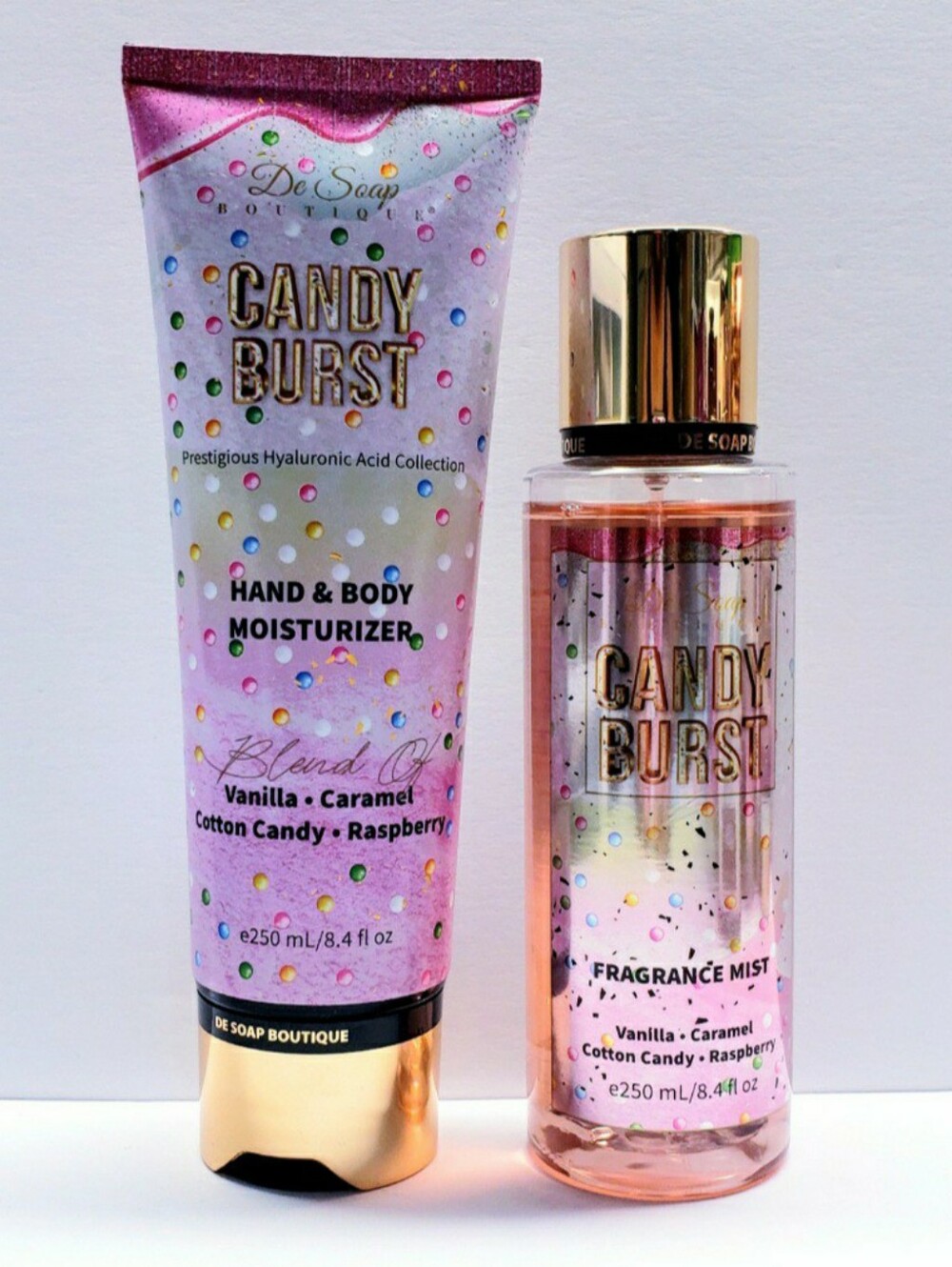 De Soap Boutique CANDY BURST Exotic Fragrance Body Mist and Body Moisturizer